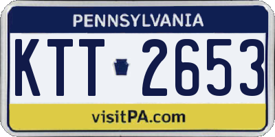 PA license plate KTT2653