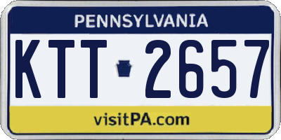 PA license plate KTT2657