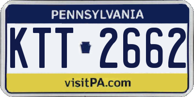 PA license plate KTT2662