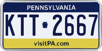 PA license plate KTT2667