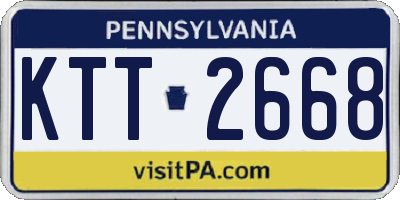PA license plate KTT2668