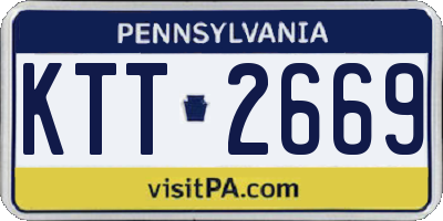 PA license plate KTT2669