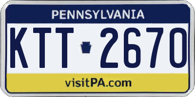 PA license plate KTT2670