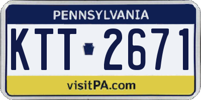 PA license plate KTT2671