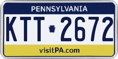 PA license plate KTT2672