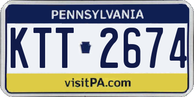 PA license plate KTT2674