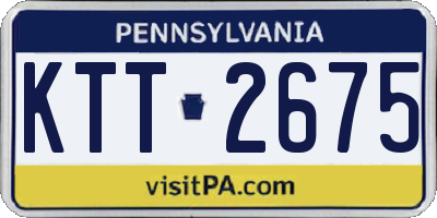 PA license plate KTT2675