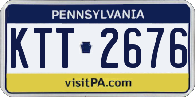 PA license plate KTT2676