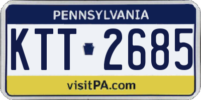 PA license plate KTT2685