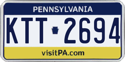 PA license plate KTT2694