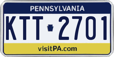 PA license plate KTT2701