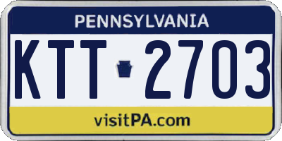 PA license plate KTT2703