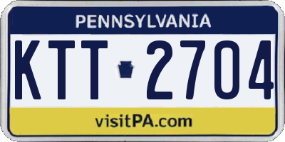 PA license plate KTT2704