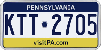 PA license plate KTT2705