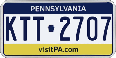 PA license plate KTT2707