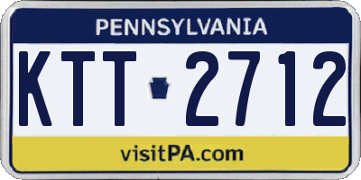 PA license plate KTT2712