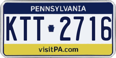 PA license plate KTT2716