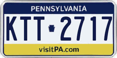 PA license plate KTT2717