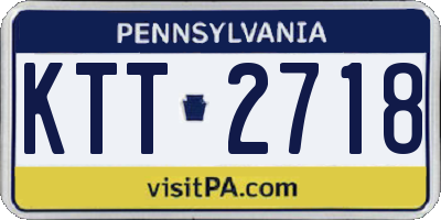 PA license plate KTT2718