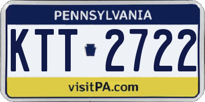 PA license plate KTT2722