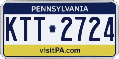 PA license plate KTT2724
