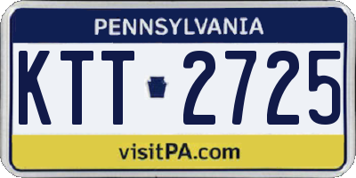 PA license plate KTT2725