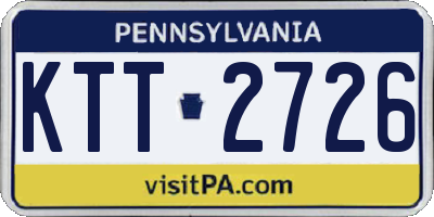 PA license plate KTT2726