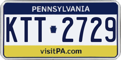 PA license plate KTT2729