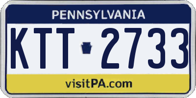 PA license plate KTT2733