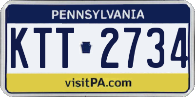 PA license plate KTT2734