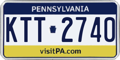 PA license plate KTT2740