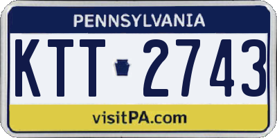 PA license plate KTT2743