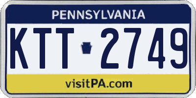 PA license plate KTT2749