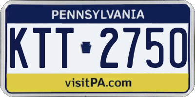 PA license plate KTT2750