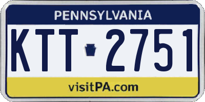 PA license plate KTT2751