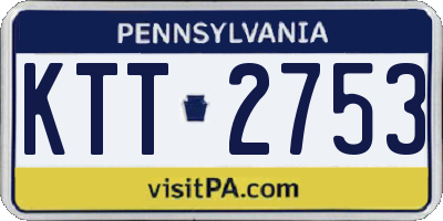 PA license plate KTT2753