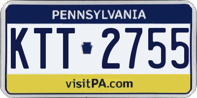 PA license plate KTT2755