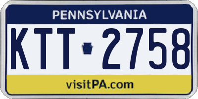 PA license plate KTT2758