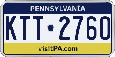 PA license plate KTT2760