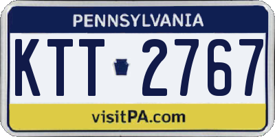 PA license plate KTT2767