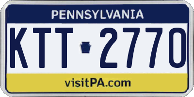 PA license plate KTT2770