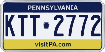PA license plate KTT2772