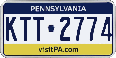 PA license plate KTT2774