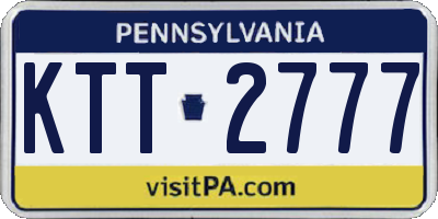 PA license plate KTT2777