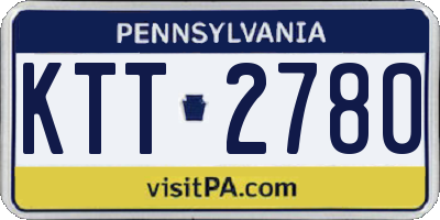 PA license plate KTT2780