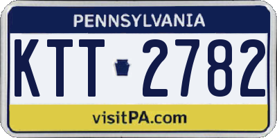 PA license plate KTT2782