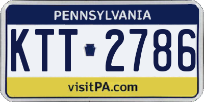 PA license plate KTT2786