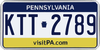 PA license plate KTT2789