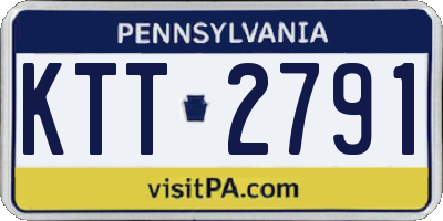 PA license plate KTT2791