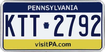 PA license plate KTT2792